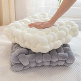 Square Knot Stuffed Cushion Nordic Aesthetic Pillow Decorative Plush Pillow Office Sleeping Floor Windowsill Back Cushion Decor