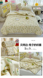 Korean Style Summer Cool Quilt For Girl Skin-friendly Washed Cotton Air Conditioning Quilt Breathable Soft Blanket Home Textiles