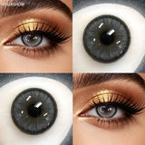 Brown 14.50mm Natural Colored Contact Lenses with Prescription 6 Months Disposable Soft Lens for Eye Cosmetic