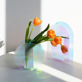 Nordic Acrylic Creative Vase Flower Container for Living Room Home Decoration Gift  Flower Vases