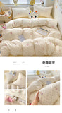 Class A Double Yarn Bedding Set Quilt Comforter Duvet Cover Set Printed Cotton Bedspread Skin Friendly Breathable Four-Piece Set