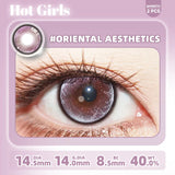 2pcs Half-Yearly Colored Contacts Cucumber Pineapple Tea Big Diameter High Moisture Soft Lenses for Cosplay Halloween