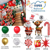 Decorations Christmas Balloons Garland Arch Red Metallic Gold With Gingerbread Man Stars Foil Balloon For Christmas Party Decor