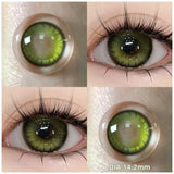 1 Pair(2pcs) Myopia Contact Lenses for Eyes Pupils Prescription Lenses With Diopters Fashion Blue Green Eye Color Lenses