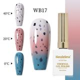 16 Colors of Thermochromic Gel Nail Polish - Trendy Autumn/Winter Thermochromic Gel Nail Polish with LED Gloss and Shine for a S