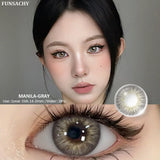 1pair Myopia Contact Lenses Big Black Eyes Cosmetic Contacts Lenses Beautiful Yearly Colored Contact Natural Lenses Eye