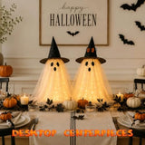 2pcs Halloween Decorations Indoor, Ghost Decor with String Lights Remote Control, Halloween Party Decorations, Spooky Ghost Lig
