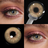 1 Pair Of Soft Brown Colored Contact Lenses Half Year Disposable Natural Looking Student Daily Wear Color Contacts