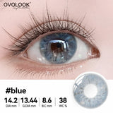 1 Pair(2pcs) Violet/Pure Black/Mint Green/Silver Gray Cosmetic Contact Lenses Russian Style Non-Prescription
