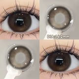 (2pcs)1Pair Myopia Color Contact Lenses for Eyes Fashion Prescription Lenses Beauty Pupils Blue Green Brown Grey Lenses