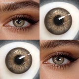 Unspoken Brown Yearly Disposable Colored Contacts Lenses for Eyes Daily Dating Makeup 14.2mm Soft Cosmetic Beauty Lens