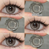 1 Pair Myopia Color Contact Lenses for Eyes with Prescription Makeup Eye Color Lenses Beauty Pupils Fashion Blue Lenses