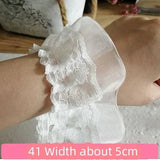 White Lace Lace Ribbons Accessories Lace Trim Handmade DIY Extended Clothes Pleated Sewing Decorative Fabric Skirt Hem Fabric