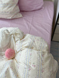 Pure Cotton Fledding Set Four-Piece Queen Size Bed eet Cover Duvet Cover Bedding Protector Single Dormi Bed Linens