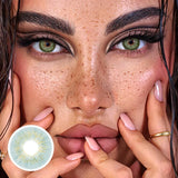 2PCS Colored Contact Lenses for Eyes Sunkissed Lenses Green Contact Lenses Gray Lense Fashion Beauty Pupils 1 Year