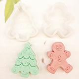 Christmas Tree Silicone Candle Mold DIY Gingerbread Man Elk Soap Resin Crystal Making Chocolate Mold Party Decor Holiday Gifts