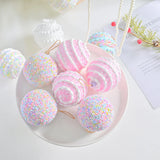 New 3pcs Macaron Color System Foam Christmas Ball Creative Painting Christmas Ball Set Christmas Atmosphere Decorations
