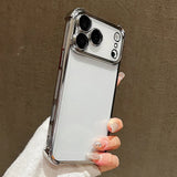 Luxury Electroplate Shockproof Transparent Phone Case For iPhone 17 Pro Max 17 Pro 17 Air Plating Clear Bumper Back Cases Cover