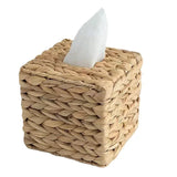 Rattan Woven Tissue Box With Lid Water Hyacinth Design Living Room Sanitary Paper Household Storage Organizer Home Supplies