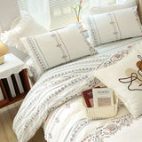 3-piece 100% cotton bedding set Bohemian style duvet cover and 2pcs pillowcases (no padding), suitable for bedroom guest room