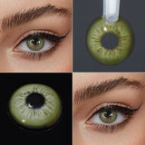 Yearly Disposable Eye-Enlarge Colored Contact Lenses 1Pair Fashion Cosmetic Color Contacts Beauty Daily Makeup Lens