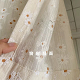 French pastoral floral door curtain cotton and linen bedroom partition bathroom feng shui curtain