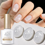 Green Guava Gel Nail Polish Cat Magnetic Light 10ml Sparkling Glass Bead Soak Off UV LED Varnish Salon Maniucre