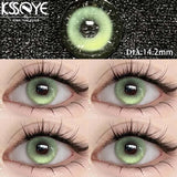 1 Pair Green Contact Lenses  Natural High Quality Blue Contacts Lens Korean Lenses Yearly Green