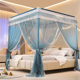 New Palace Princess Mosquito Net with Bracket 3 Doors Lace Canopy Bedroom Decoration
