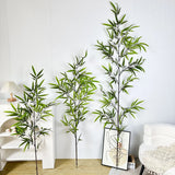 130-210CM Artificial Green Bamboo Leaves Fake Branches Plants Greenery Leaves for Wedding Home Hotel Office Party Decoration