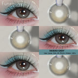 Blue Lenses with Prescription Myopia Colored Contact Lenses for Eye Cosmetic Eye Contacts Lens with Degree Yearly Pupil