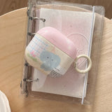 Pink Polka Dots Cartoon Cute Elephant Pattern New Silicone Earphone Case For Apple AirPods Pro 2 3 4 1 Soft Protective Cover