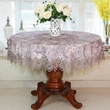 New Lace Tablecloth Pastoral round tablecloth Dining table cloths Home Embroidery table cover rose gold decoration house towel