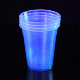 100Pcs Neon Glow Plastic Party Cups Neon Colors Cups For UV Black Light Reactive Neon Birthday Glow in the Dark Party Supplie