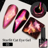 7.5ml Golden Gradient Cat Eye Nail Polish Gel Phototherapeutic Gel Soak Off Nail Magnetic Gel Polish Nail Art DlY