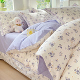 New Cotton Single Duvet Cover Printed Garden Quilt Cover Skin Friendly Breathable Bedding 150x200 180x220 220x240 200x230