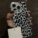 Black Leopard Print Phone Case For Xiaomi Redmi Note 14 13 12 Pro Plus 5G 12S 11S 10S 11 10 Redmi 13 12 14C 13C 12C Laser Cover