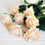 11pcs/Lot Rose Artificial Flowers Real Rose Touch Flowers Home for Decorations Wedding Party or Birthday Bouquet