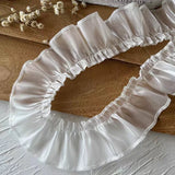 White Lace Lace Ribbons Accessories Lace Trim Handmade DIY Extended Clothes Pleated Sewing Decorative Fabric Skirt Hem Fabric