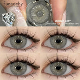 1Pair New Natural Contact Lenses Colored Contact Lenses Purple Eyes Lens Blue Lenses Yearly Gray Contact Fashion Pupils