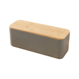 Cutting Board Lid Bread Box With Wooden Lid Bamboo Lid Rectangular Shape Bread Storage Bin Space Saving Spacious Container