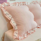 Cotton Removable Washable Bedside Soft Bag Seasonal Universal Pink Princess Style Cushion Bed Sofa Pillow Mat Dormitory Artifact