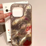 INS Korean Style Golden Python Phone Case For iPhone 16 Pro Max 15 14 Plus 13 12 11 XS X XR 7 8 SE 2020 2022 Clear Bumper Cover
