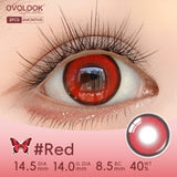 2Pcs Colored Contact Lenses 14.5mm, Vibrant Yellow/Red/Blue/Purple/Green Anime Cosplay Soft Lenses, 6 Months