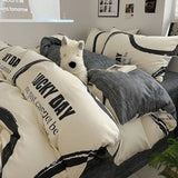 Nordic Style Pure Cotton Printed Bedding Sets Ultra Soft and Skin Friendly Fitted Sheet Kit Home Twin Bedclothes for Adults