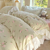 INS Princess 2025 New Style Bedding Sets Sweat Bow Quilt Cover Romantic Bedclothes Decor Woman Bedroom Duvet Cover Set 4pcs