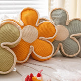 Thick Striped Flower Plush Pillow Cushion, Soft Fluffy Comfy Seat Back Rest Pillow for Office Chair, Bed, Car, Sofa, Nap, Decor