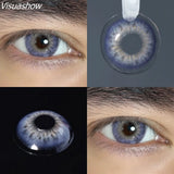 Small Pupil Brown Grey Colored Contact Lenses 1Pair Beauty Cosmetic Yearly Use Color Contacts Eyes Fashion Makeup Lens