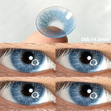 1 Pair(2pcs) Myopia Contact Lenses for Eyes Pupils Prescription Lenses With Diopters Fashion Blue Green Eye Color Lenses