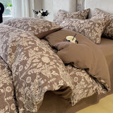 New Style Natural Linen Crinkled Yarn Duvet Cover Skin-friendly, Breathable Pillowcase and Quilt Cover